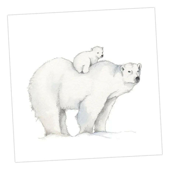 Baby Love Polar Bears Card Greeting & Note Cards Crumble and Core   