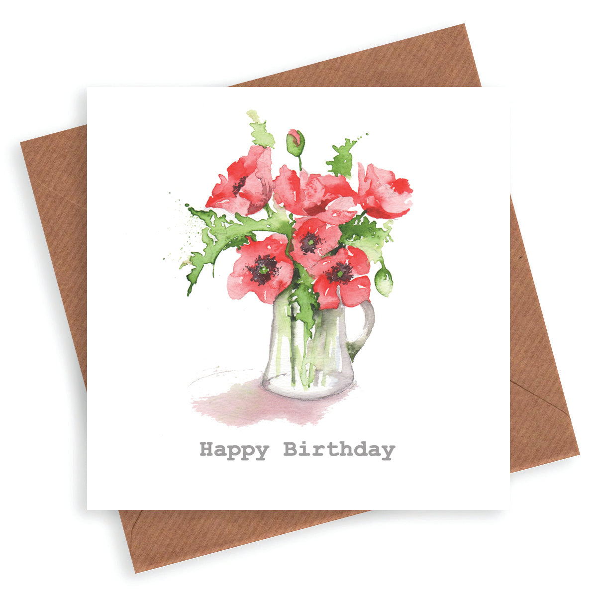 Poppy Birthday Card