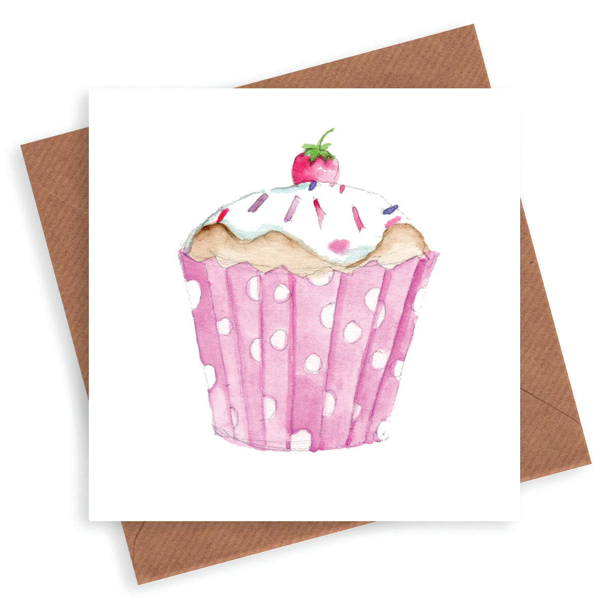 Strawberry Cupcake Card