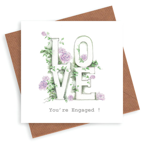 Love Letters Engagement Card