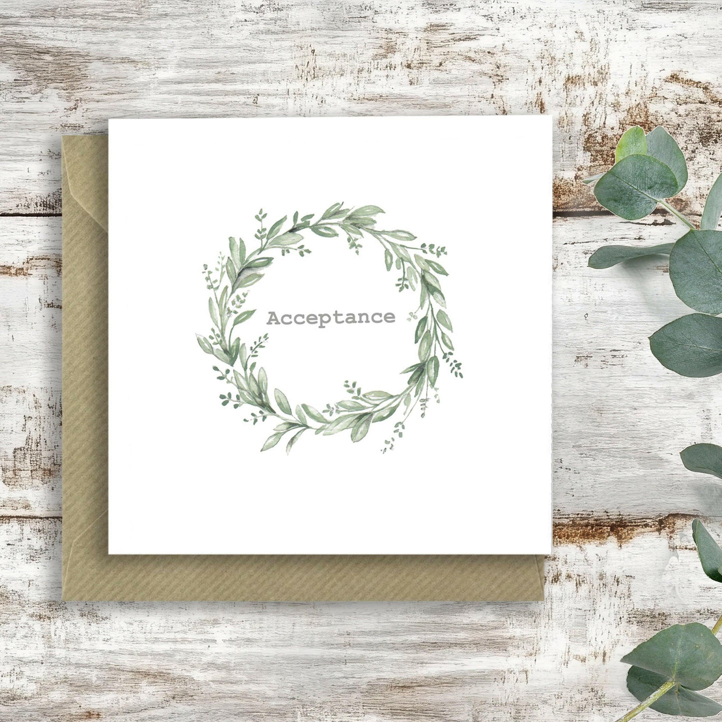 Acceptance Wreath Card - Crumble and Core