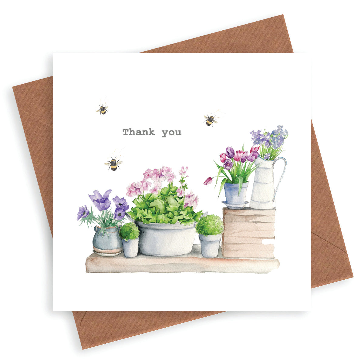 Thank You bees and plants Card