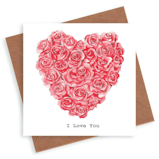 Rose Heart Card - Crumble and Core