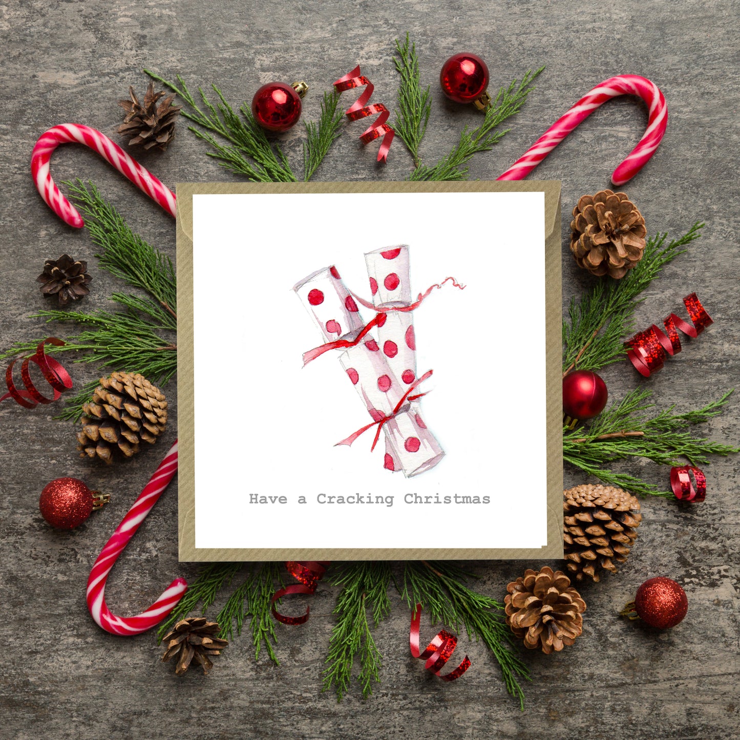 Christmas Crackers Greeting Card