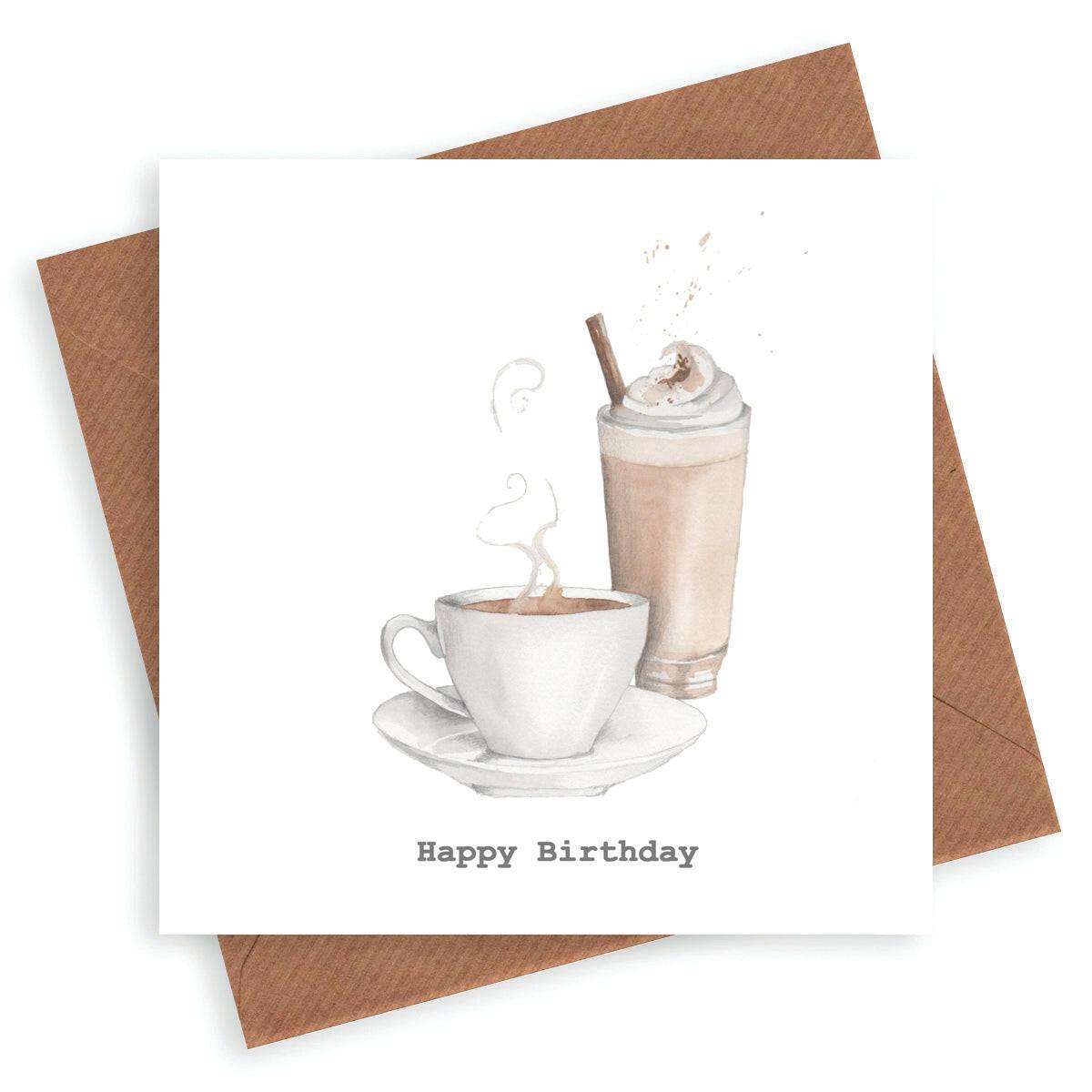 Happy Birthday Coffee Card - Crumble and Core