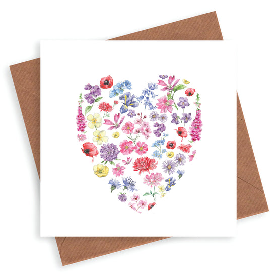 Cut Out Floral Hot Air Balloon Greeting Card