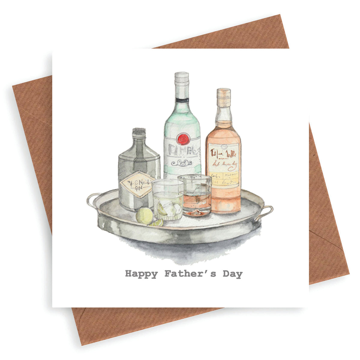 Drinks Tray Father's Day Greeting Card