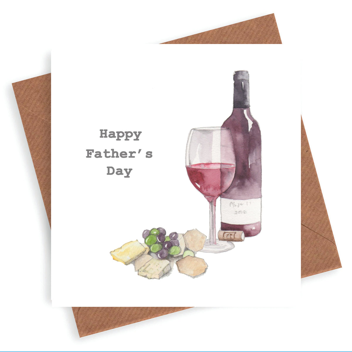 Cheese & Wine Father's Day Card