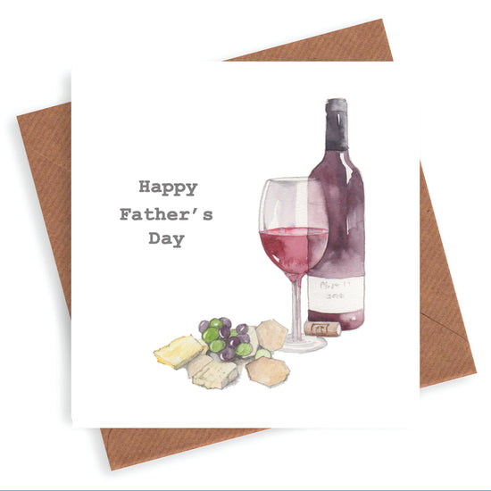 Cheese & Wine Father's Day Card