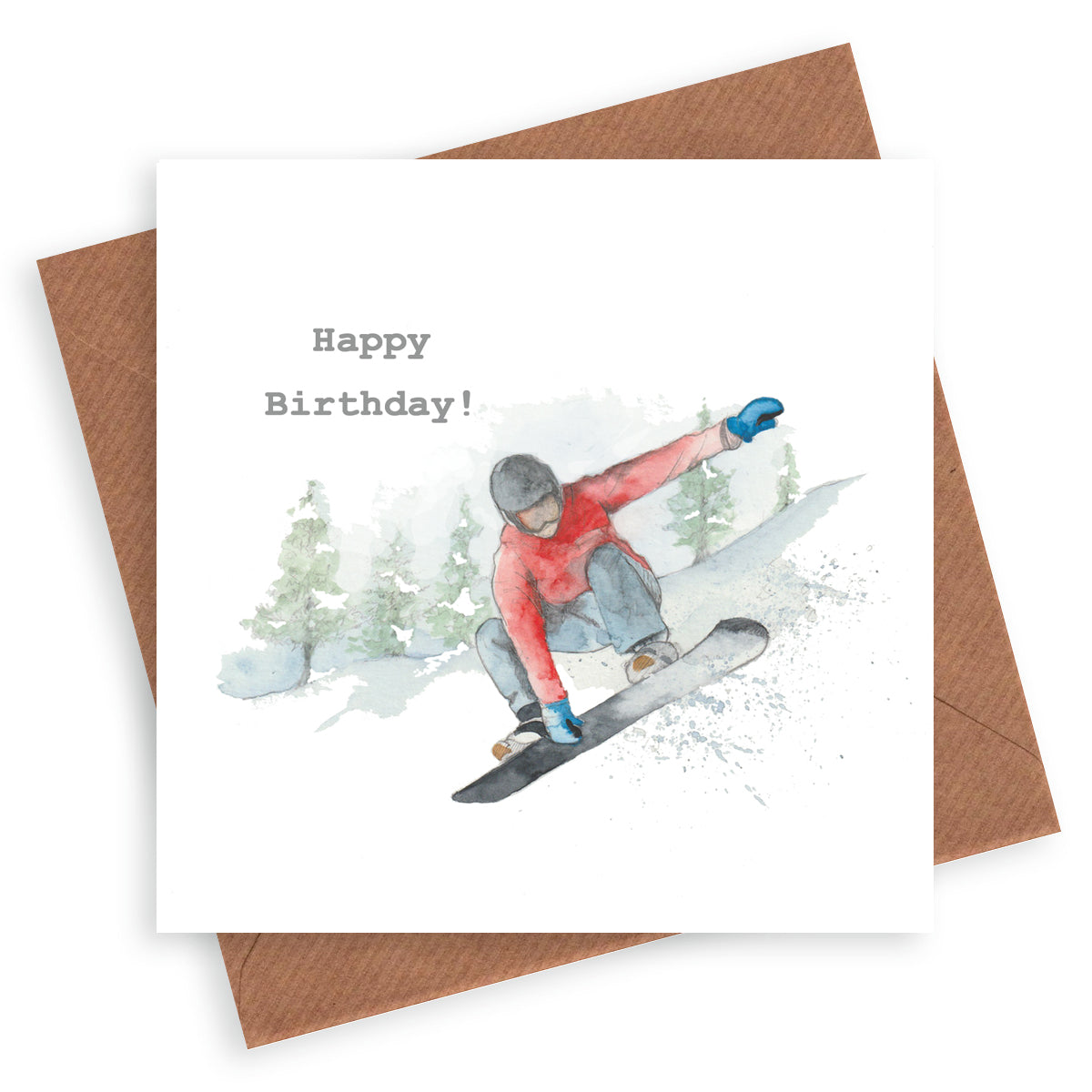 Snowboard Birthday Card