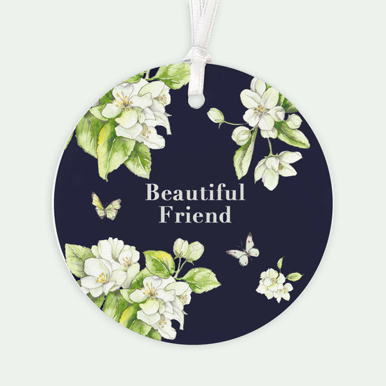 A6 Greeting Card with Ceramic Keepsake - Blossom Navy Beautiful Friend Greeting & Note Cards Crumble and Core   