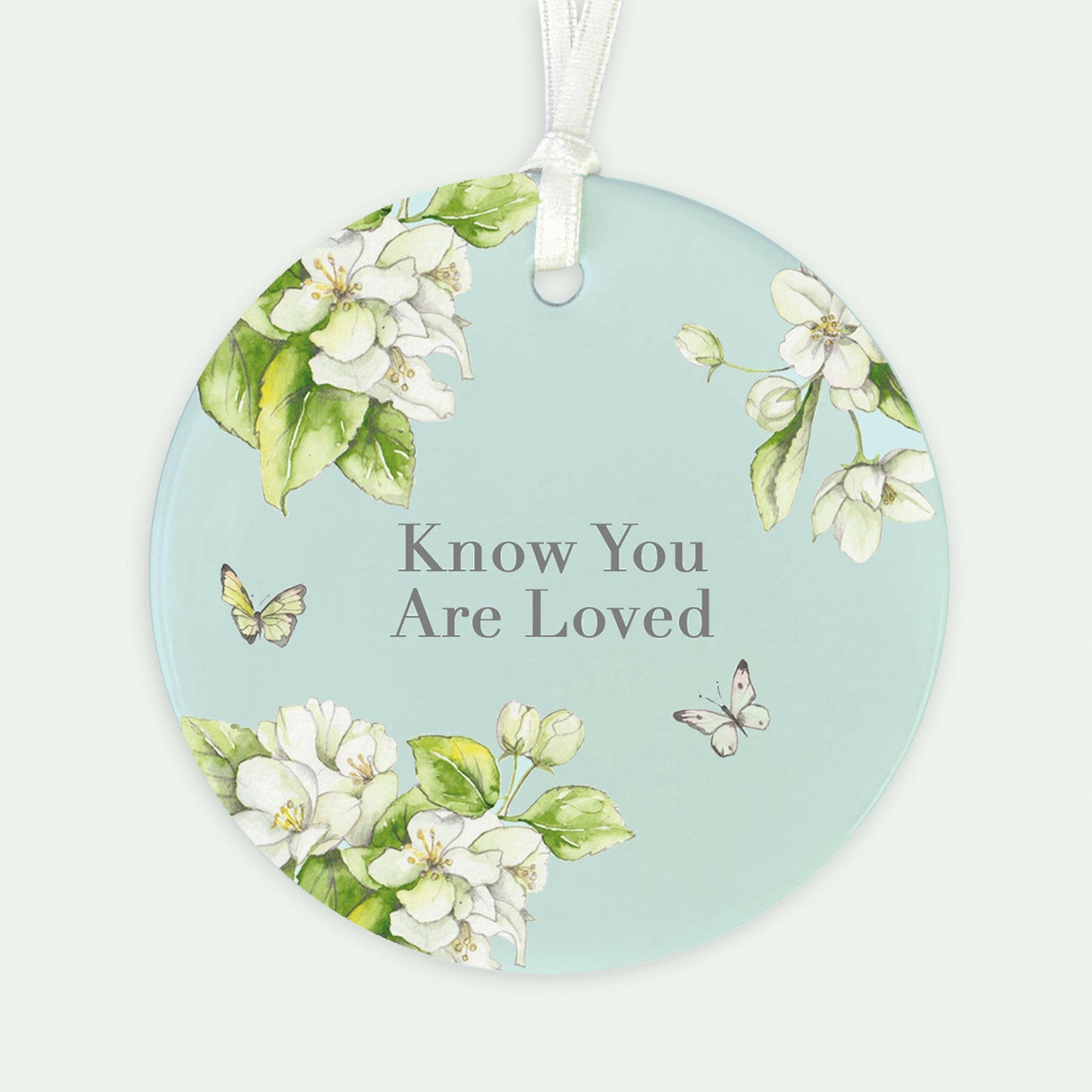 Hanging Ceramic Decoration - Blossom Aqua Loved Decor Crumble and Core   