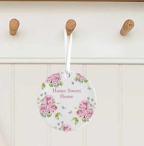 Load image into Gallery viewer, Ceramic Hanging Decoration  Home Sweet Home Accent Piece - New Home Gift - Housewarming Gift Ideas

