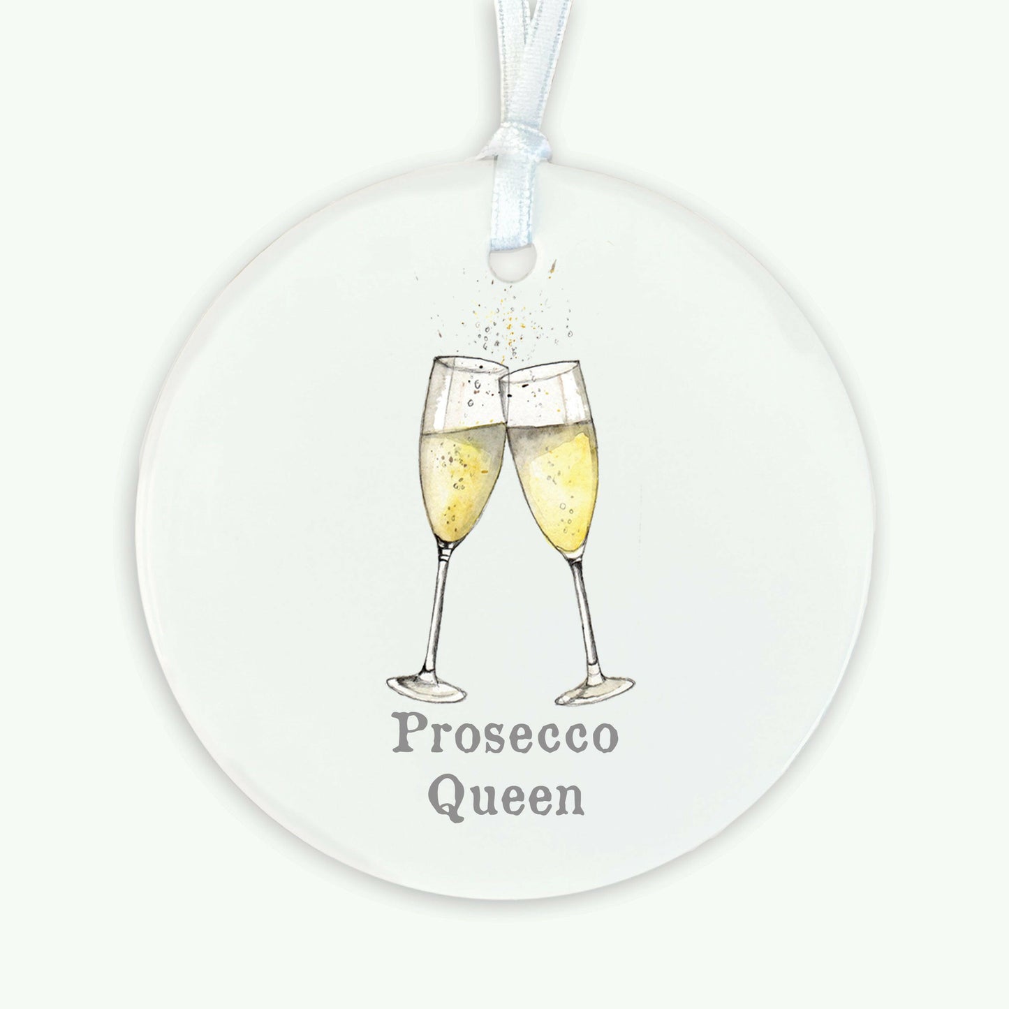 A6 Greeting Card with Ceramic Keepsake - Prosecco Queen Greeting & Note Cards Crumble and Core   