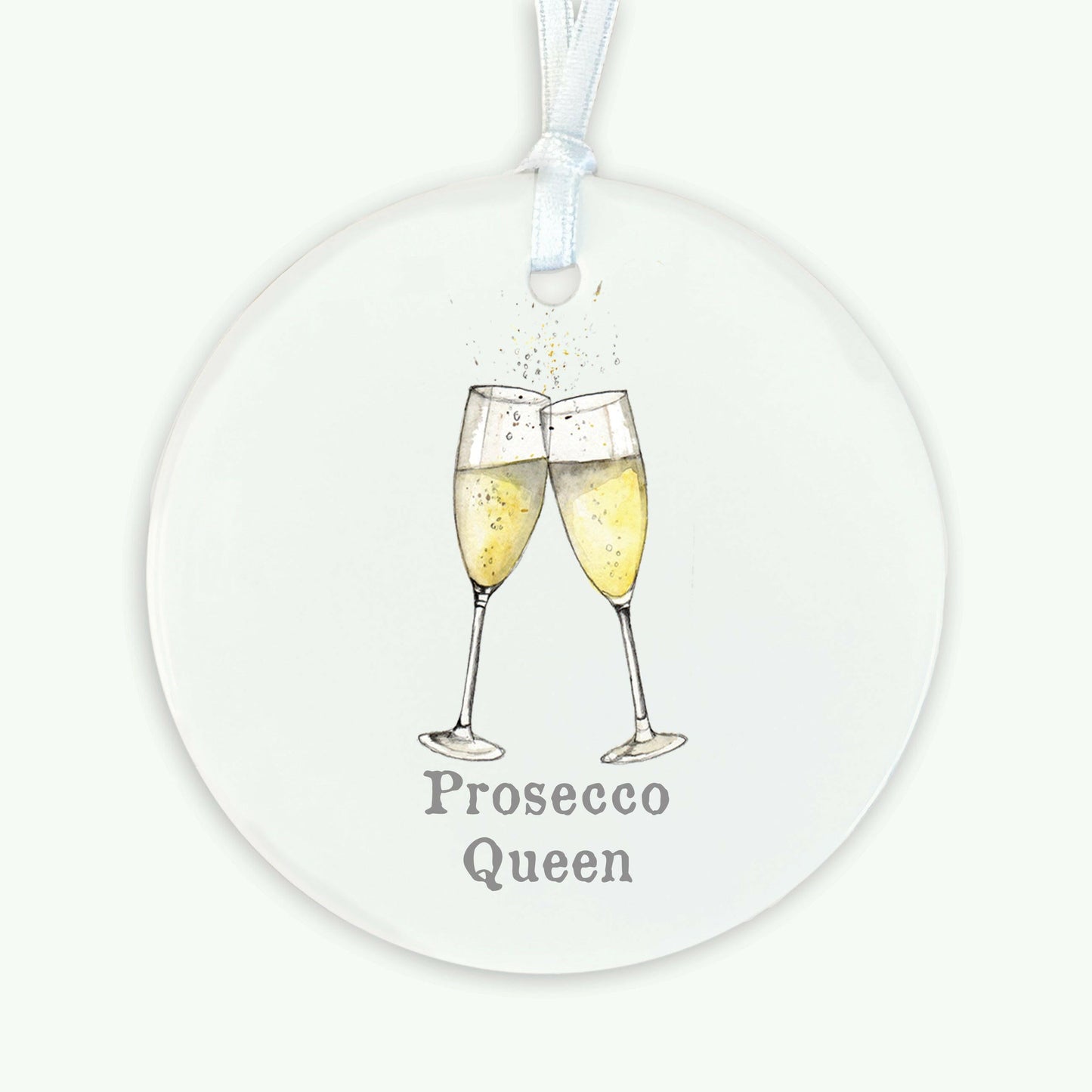 A6 Greeting Card with Ceramic Keepsake - Prosecco Queen Greeting & Note Cards Crumble and Core   