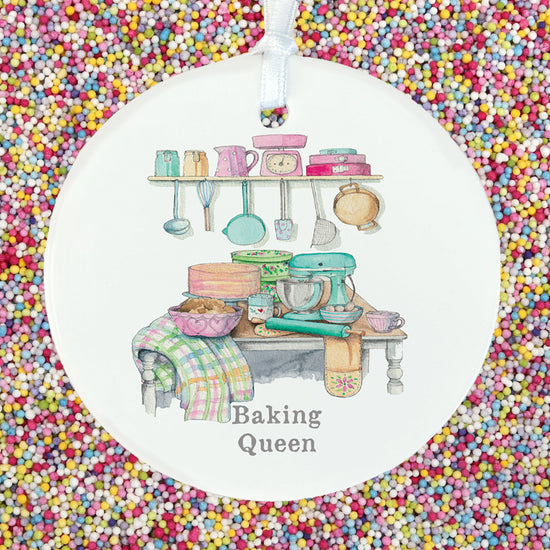 Hanging Ceramic Decoration - Baking Queen