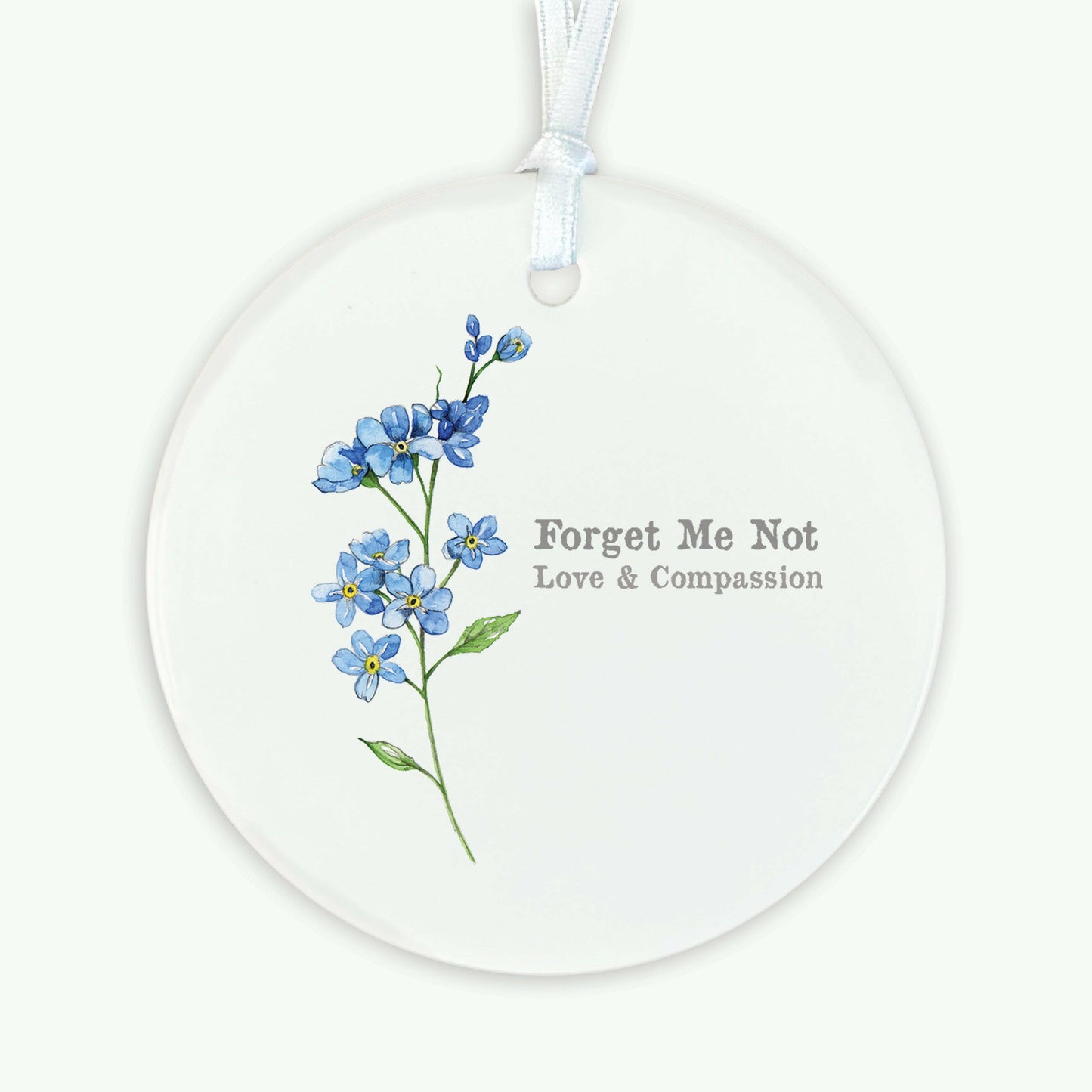 A6 Greeting Card with Ceramic Keepsake - Flowers Forget Me Not Greeting & Note Cards Crumble and Core   