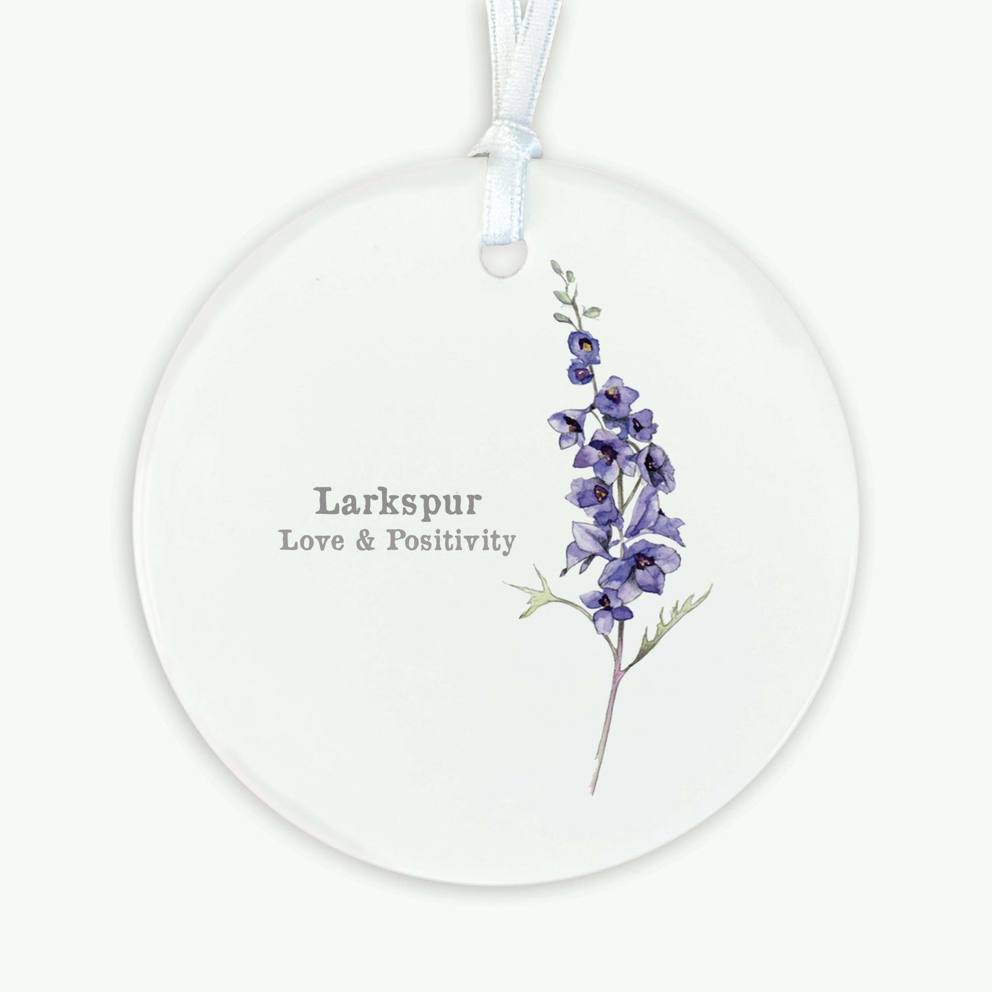 A6 Greeting Card with Ceramic Keepsake - Flowers Larkspur Greeting & Note Cards Crumble and Core   