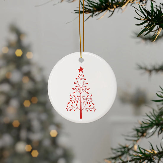 Hanging Ceramic Keepsake - Christmas Nordic Tree Gift Decoration - Crumble and Core