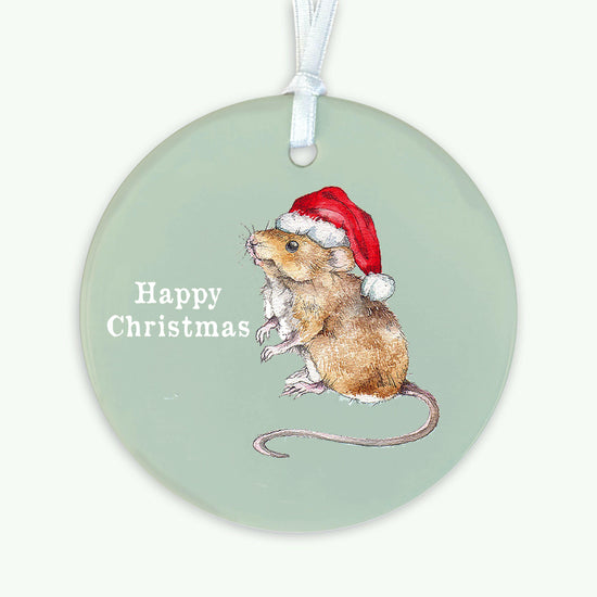 A6 Greeting Card with Ceramic Keepsake -Christmas Mouse Greeting & Note Cards Crumble and Core   