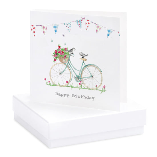 Silver Studs - Bird Earrings - Birthday Gift Card - Crumble and Core