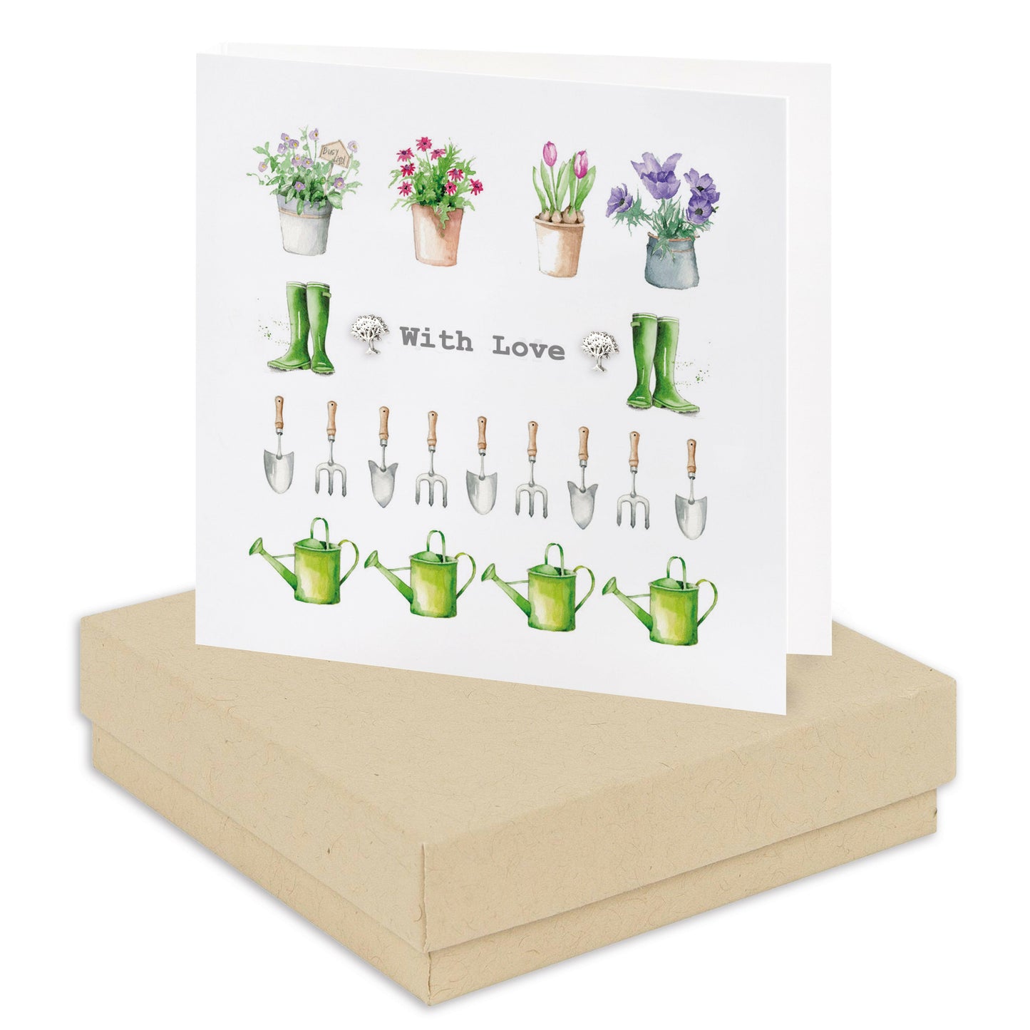 Boxed Multi Garden Earring Card Earrings Crumble and Core Kraft  