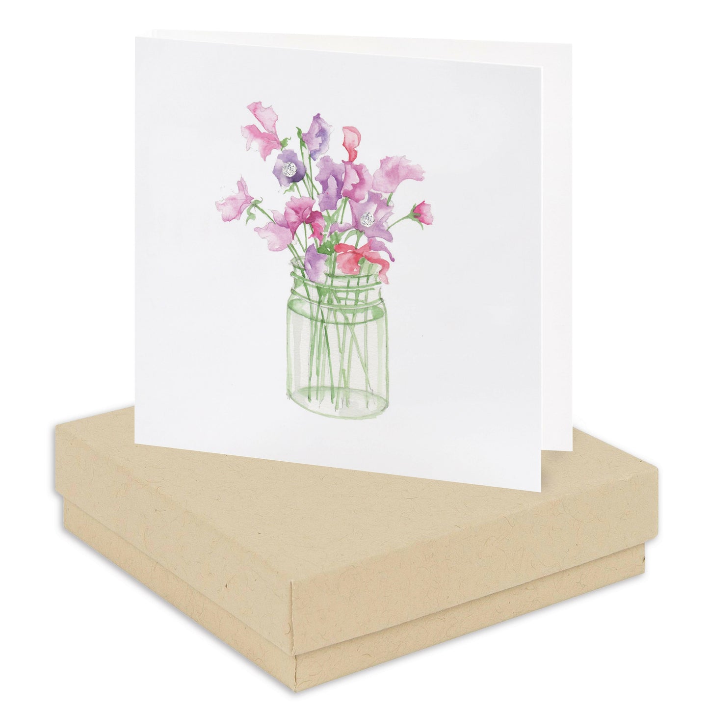 Boxed Sweet Pea Earring Card Earrings Crumble and Core Kraft  