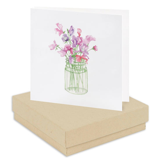 Boxed Sweet Pea Earring Card Earrings Crumble and Core Kraft  