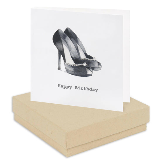Sterling Silver Stud Earrings on Party Shoes Card Ideal Birthday Gift - Crumble and Core
