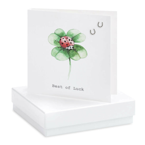 Load image into Gallery viewer, Boxed Four Leaf Clover Earring Card Earrings Crumble and Core   
