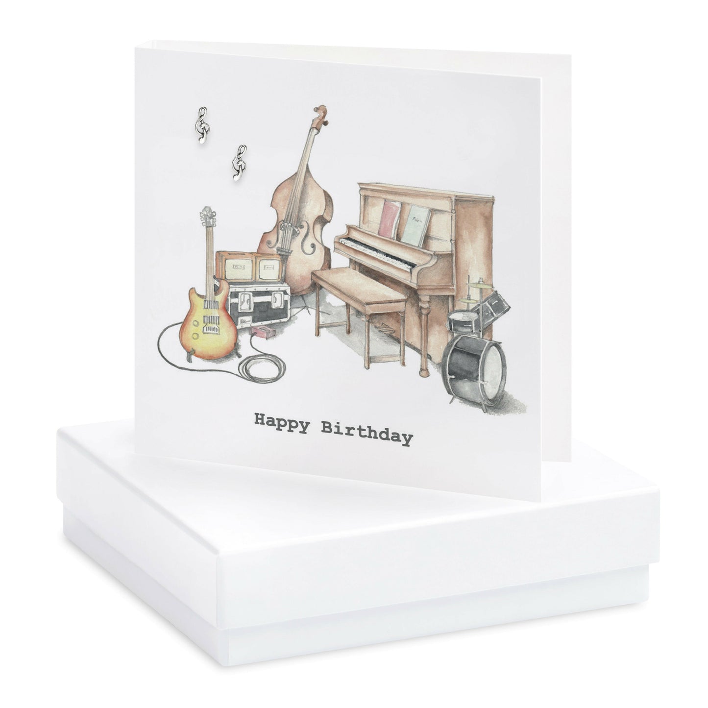 Boxed Earring Card Happy Birthday Musical Card Earrings Crumble and Core   