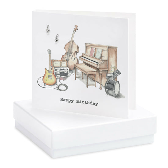 Boxed Earring Card Happy Birthday Musical Card Earrings Crumble and Core   