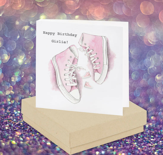 Sterling Silver Girlie Converse Stud Earrings in Gift Box - Ideal Birthday Present for Her - Crumble and Core