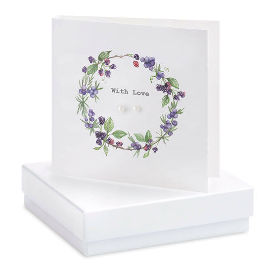 Boxed Berry Wreath Earring Card Earrings Crumble and Core   