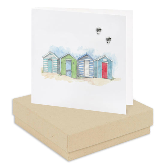 Boxed Beach Hut Earring Card Earrings Crumble and Core Kraft  