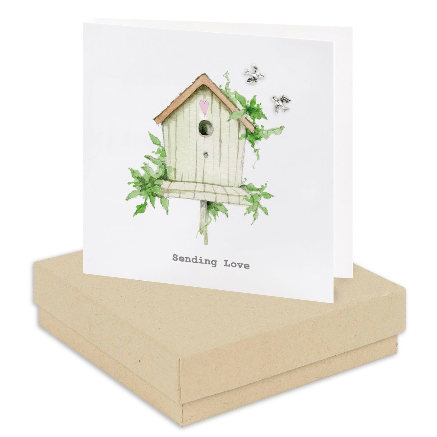 Boxed Bird House Earring Card Earrings Crumble and Core Kraft  