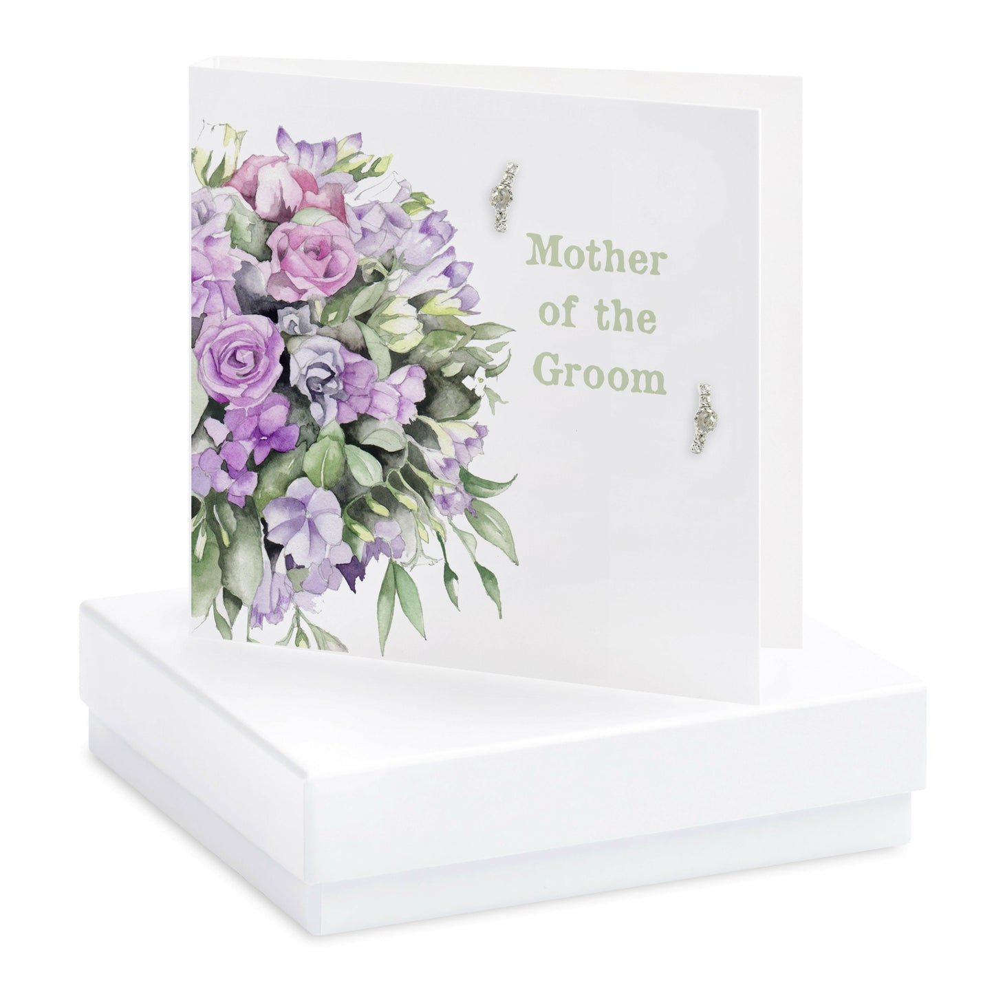 Boxed Floral Mother of the Groom Earring Card Earrings Crumble and Core   