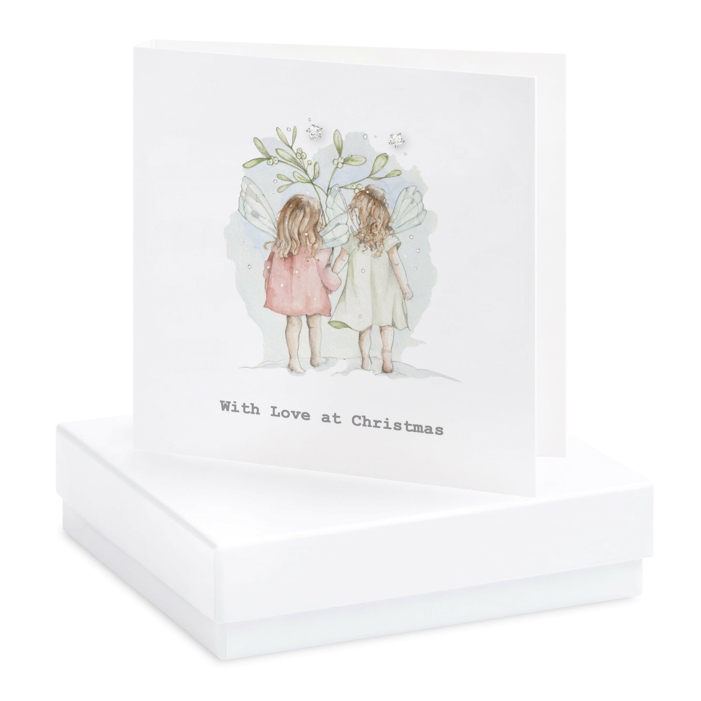 Christmas Fairy Twins Boxed Sterling Silver Jewellery Earring Card Earrings Crumble and Core   