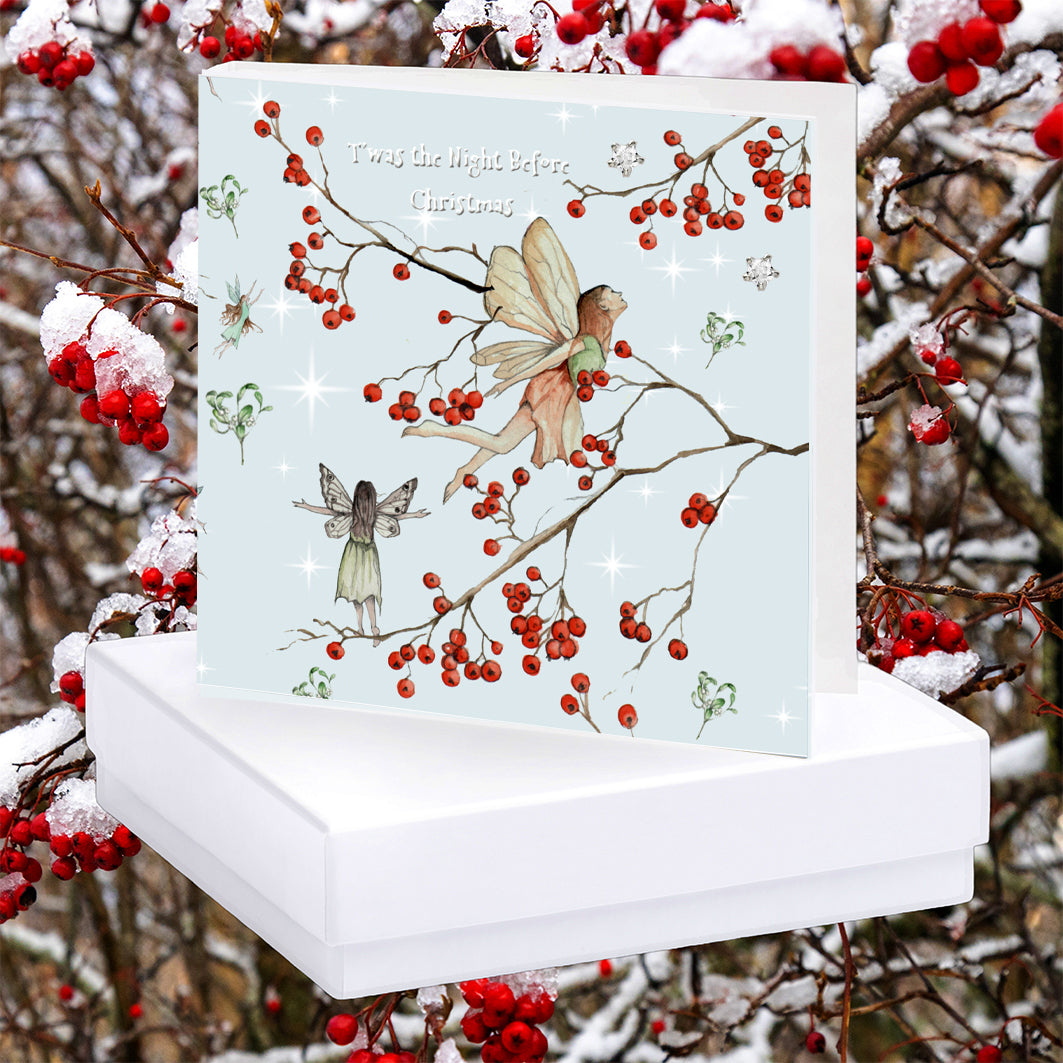 Christmas Fairy Sterling Silver Stud Earrings - Boxed for Gifting