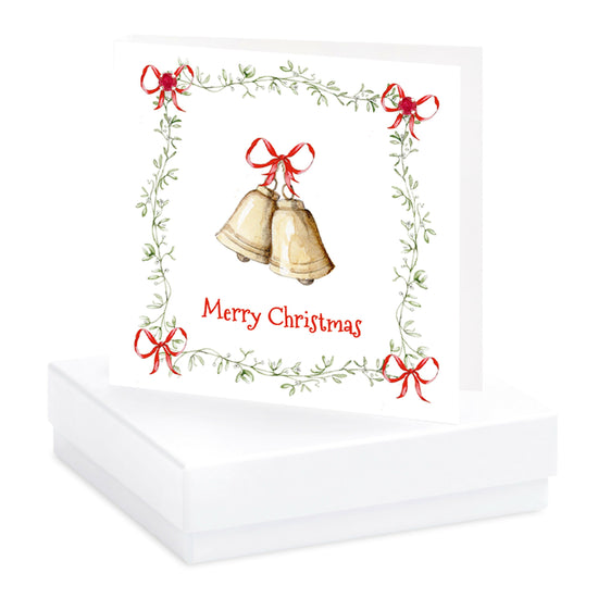 Load image into Gallery viewer, Sterling Silver Christmas Bells Earrings Card and Gift Box
