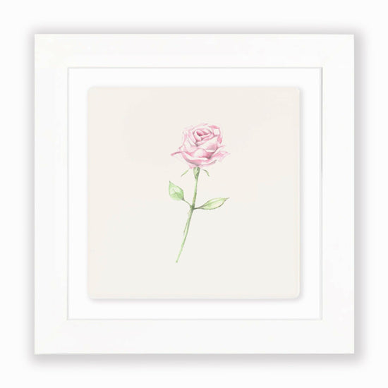 Load image into Gallery viewer, Hand Finished Ceramic Framed Tile Print - Rose Design - Home Decor - Gifts for Her
