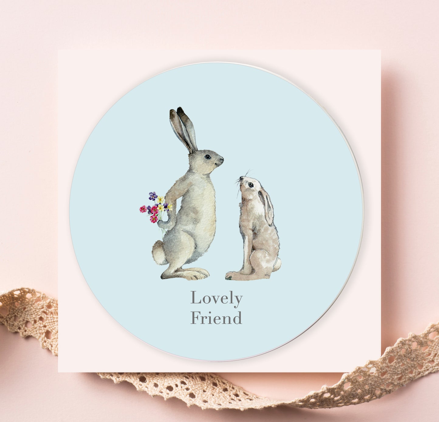 Ceramic Coaster - Hares Lovely Friend