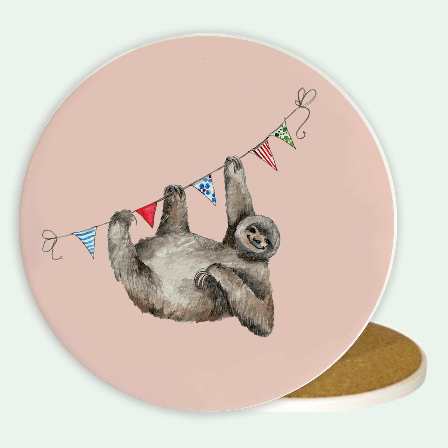 Ceramic Coaster - Sloth Coasters Crumble and Core   