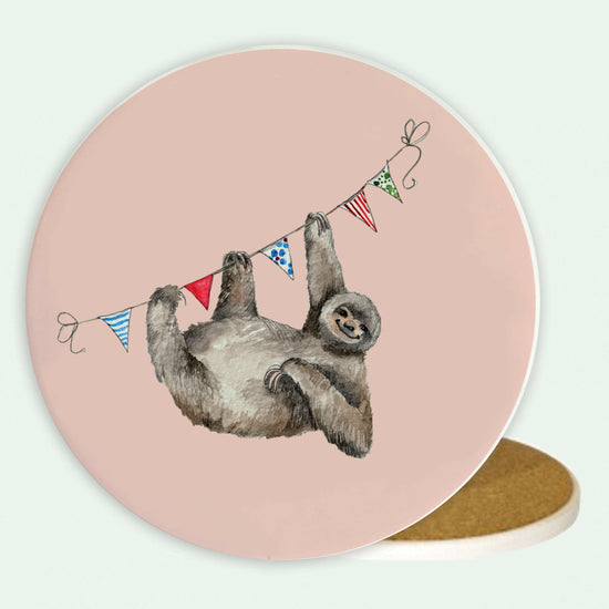 Ceramic Coaster - Sloth Coasters Crumble and Core   