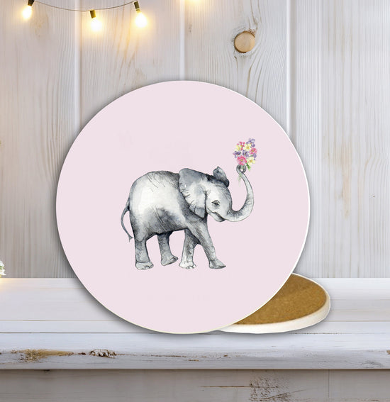 Ceramic Coaster - Elephant