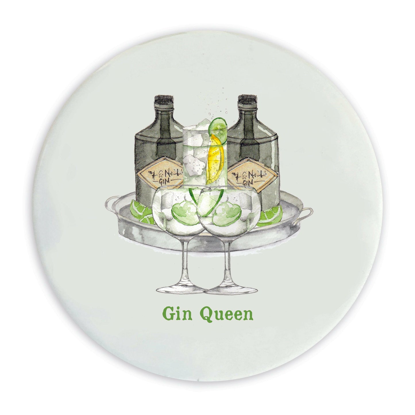 Ceramic Coaster - Gin Queen Coasters Crumble and Core   