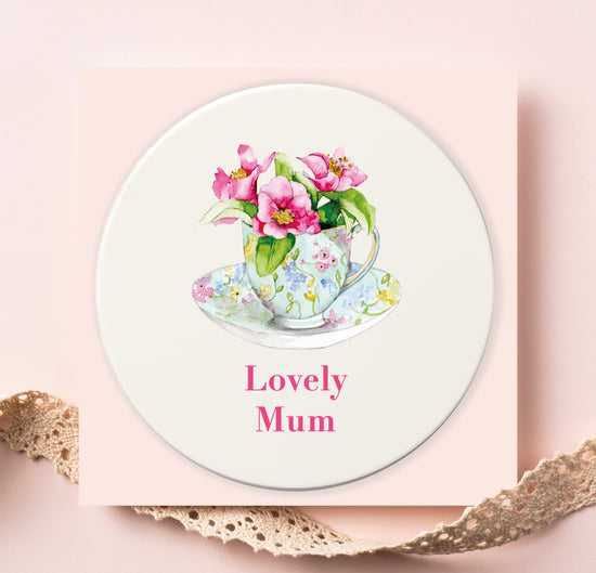 Ceramic Coaster - Lovely Mum Teacup