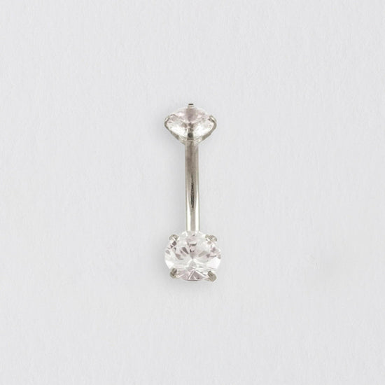 Surgical Steel Crystal Belly Bar Body Jewelry Crumble and Core   