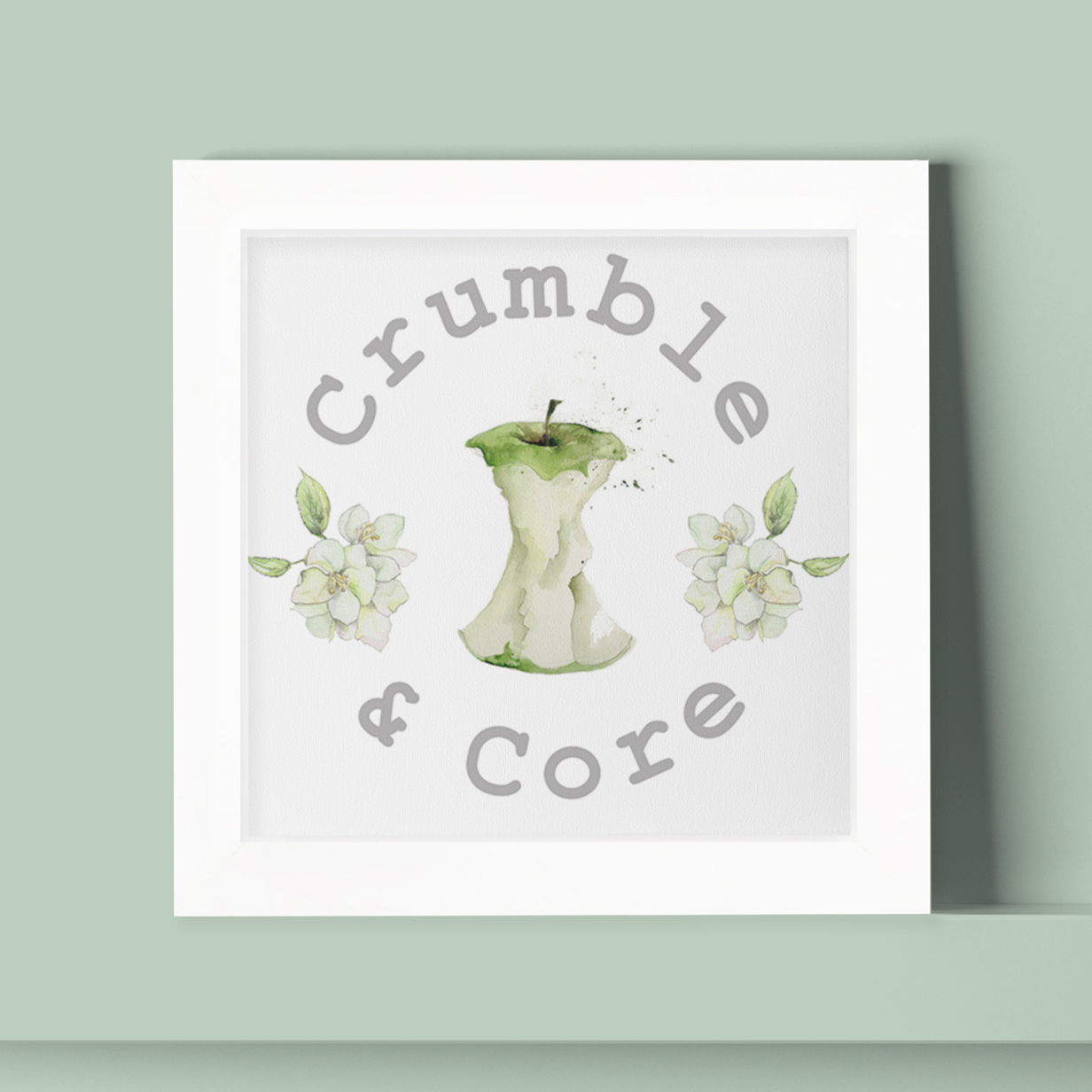 Hand Finished Ceramic Framed Tile Print - Stripy Pot Design - Home Decor - Gifts for Her