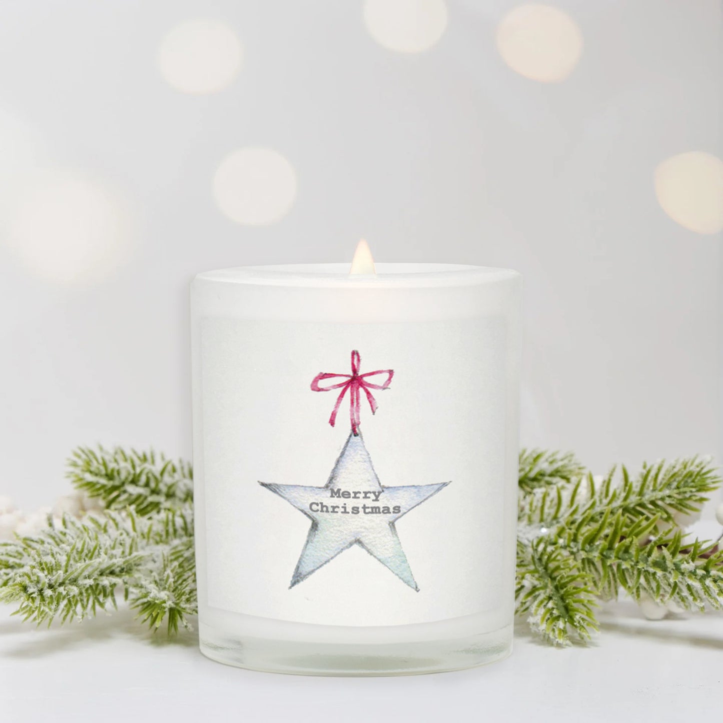 Christmas Star Boxed Candle  Card - Thoughtful Holiday Gift